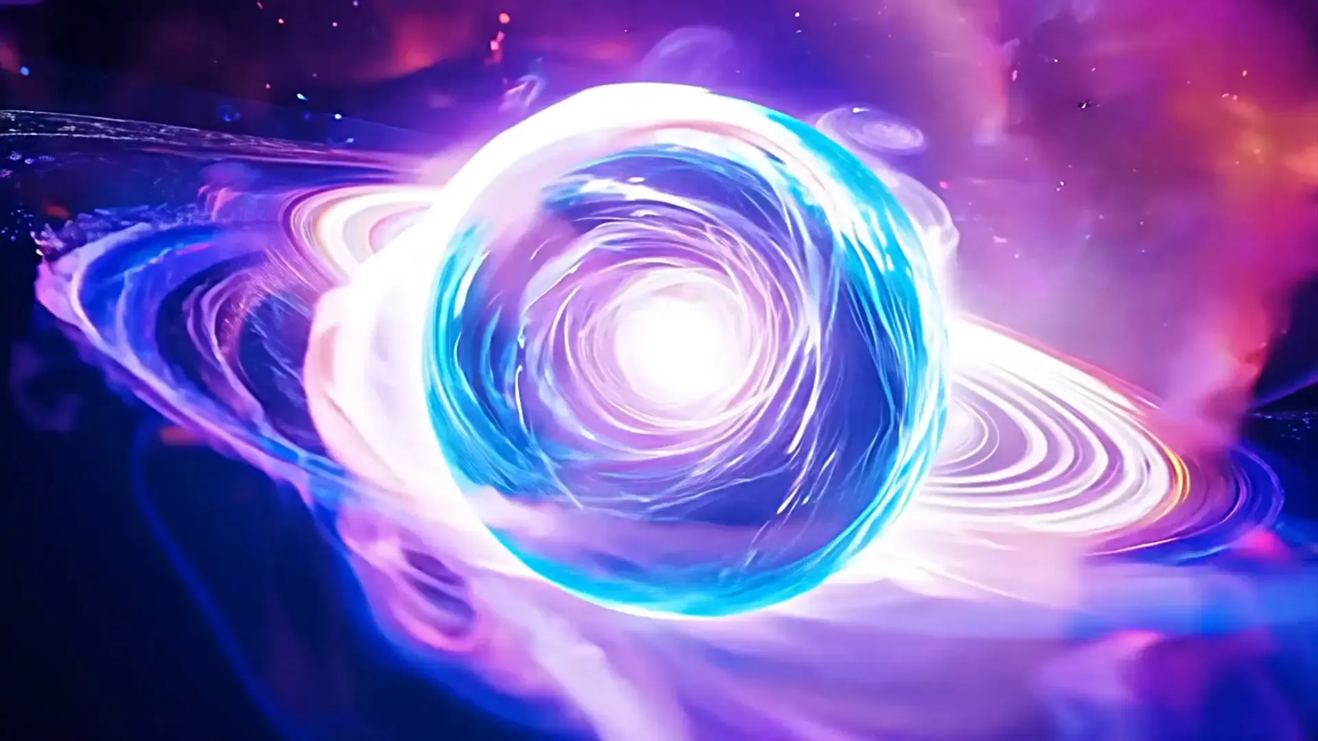 Cosmic Energy Swirl Overlay for Futuristic Logo Reveals